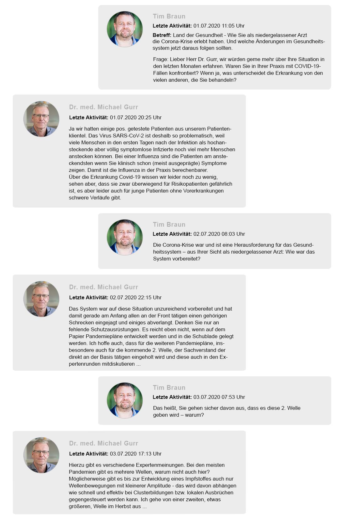 Chat mit Dr. Gurr